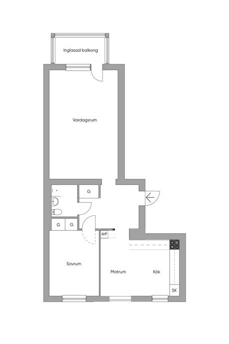 2 rum Lägenhet på Östergatan 5D Pantarholmen Karlskrona kommun - bild 16