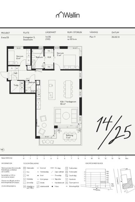 3 rum Lägenhet på Erstagatan 3,  Ersta/25 nr 14 Södermalm Stockholms kommun - bild 8