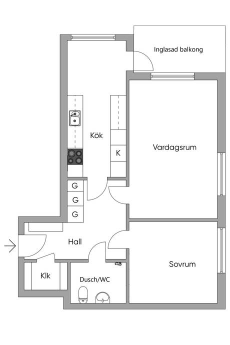 2 rum Lägenhet på Trädgårdsgatan 17 Centrum Oxelösunds kommun - bild 22