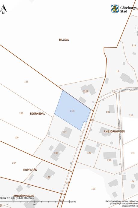 Tomt på Ambjörnhagsvägen Billdal Göteborgs kommun - bild 2