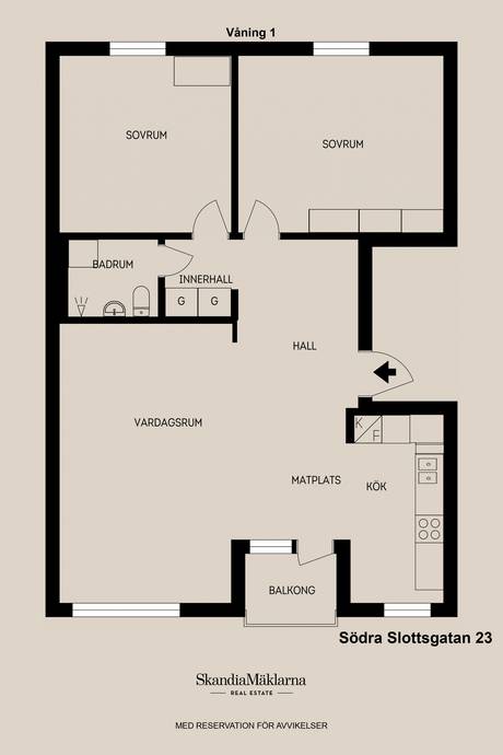 3 rum Lägenhet på Södra Slottsgatan 23B Gävle kommun - bild 26