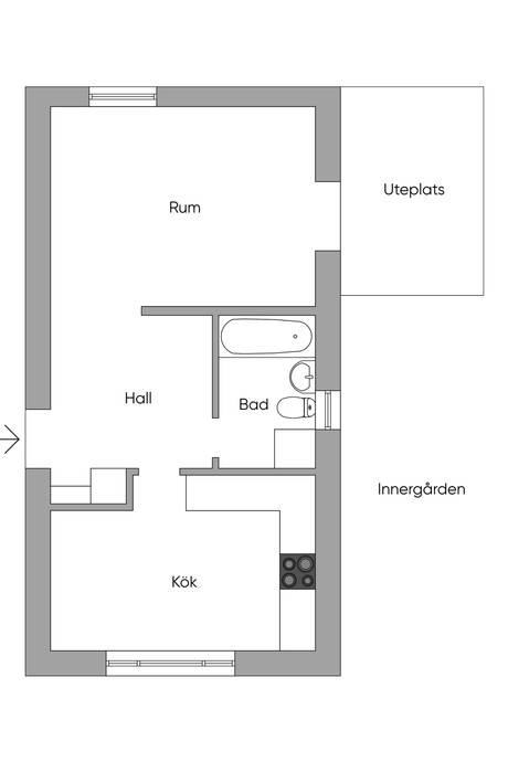 1 rum Lägenhet på Bengt Ekehjelmsgatan 2A (egen ingång) Maria Stockholms kommun - bild 37