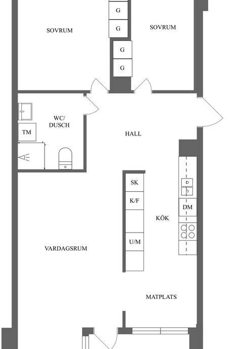 3 rum Lägenhet på Bråddgatan 22C Centralt, Strömmen Norrköpings kommun