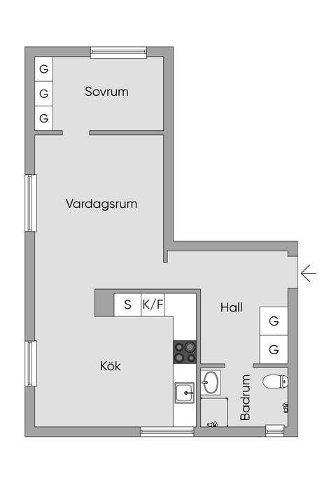 2 rum Lägenhet på Vallvägen 2A Centrala Väsby Upplands Väsby kommun - bild 18