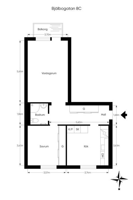 2 rum Lägenhet på Bjälbogatan 8C Valla Linköpings kommun - bild 23
