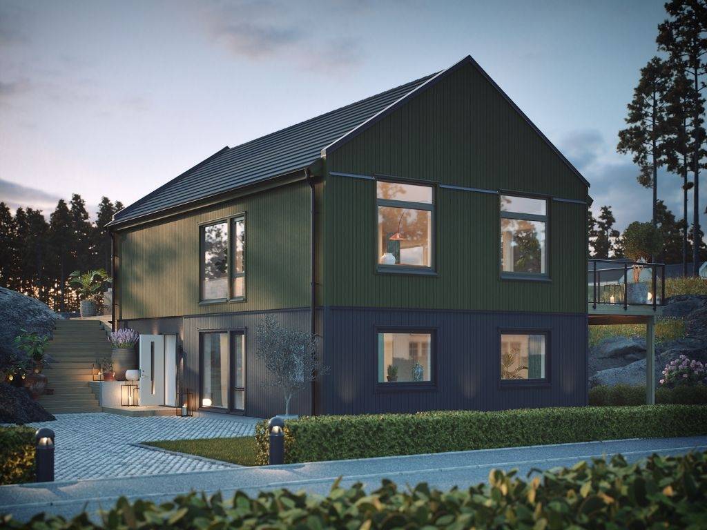 Huset Dagsmeja - Industriell: 2-planshus från Myresjöhus