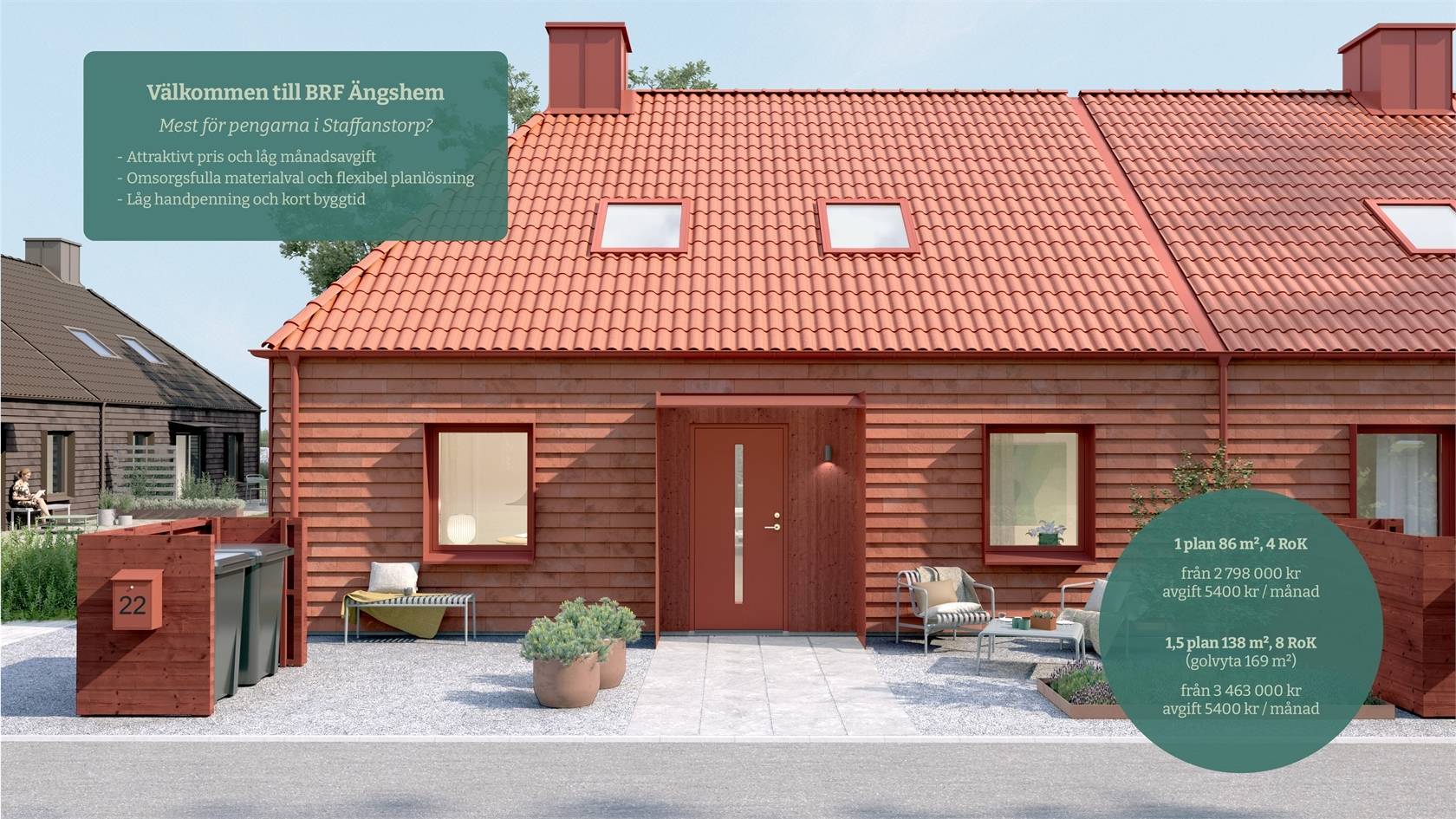 Radhus på Brf Ängshem - Vikhem Vikhem Staffanstorps kommun - bild 1