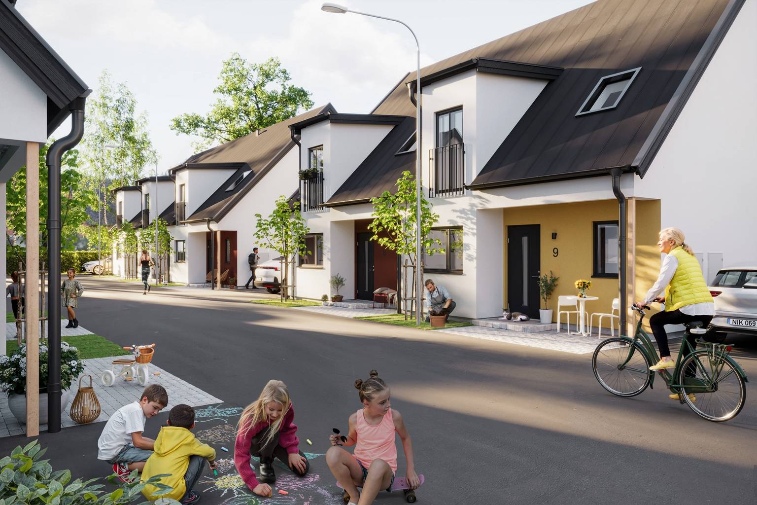 Par-/kedje-/radhus på Borgebyhusen har växt! Nu totalt ca 135* kvm! Lomma kommun - bild 1